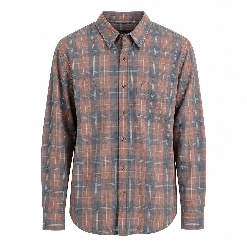 UNTUCKit Men's XL Plaid Button Up Shirt Long Sleeve 100% Cotton Blue Orange